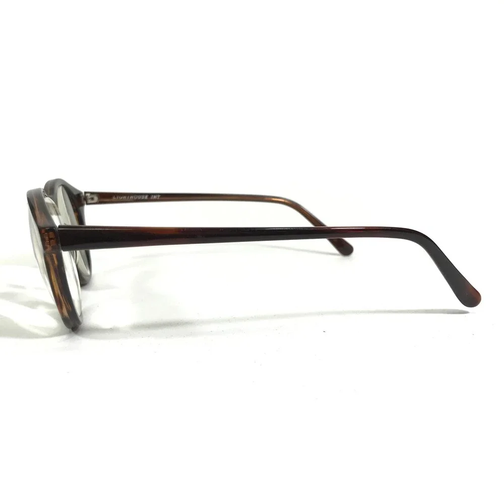 Vintage Lighthouse INT Eyeglasses Frames Brown Thick Rim Horn Rim 52-22-140